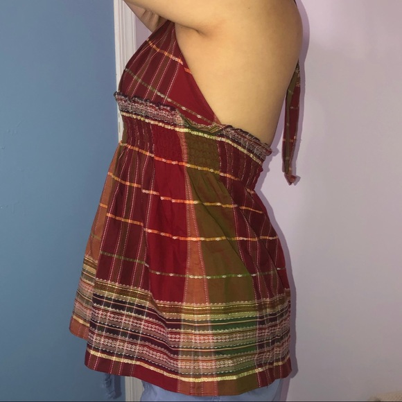 BCBGMAXAZRIA V Neck Halter Top Cotton (New w Tags) - Picture 3 of 5